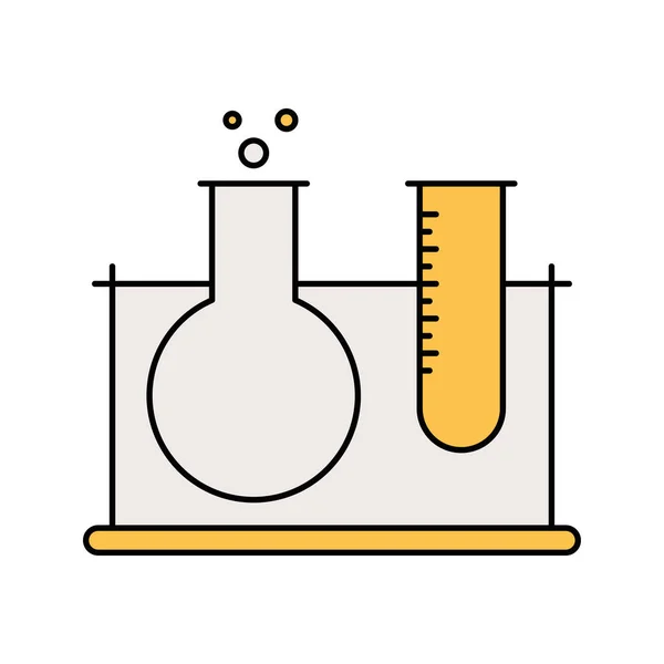 Laboratory Medical Tube Scientific Symbol Icon — Archivo Imágenes Vectoriales