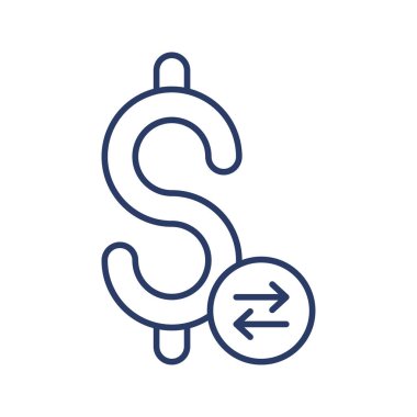 Modern para değişimi simgesi