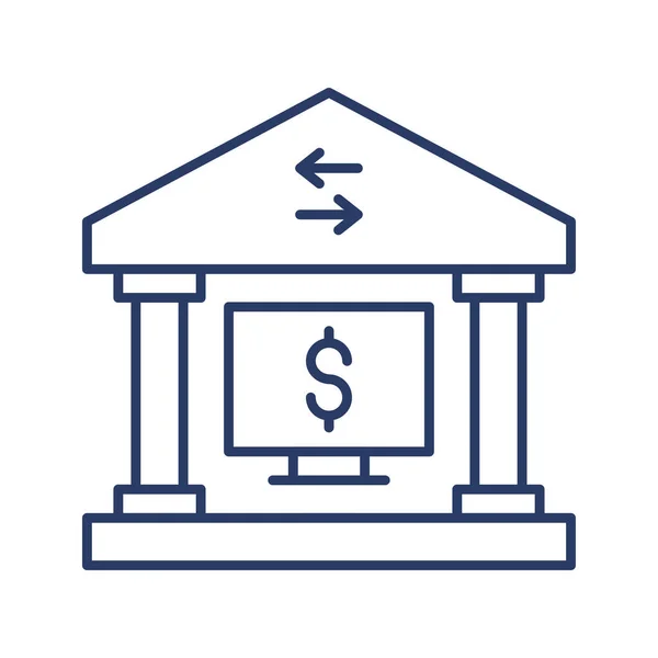 Financial Institution Money Lending Borrowing Icon — Stockový vektor