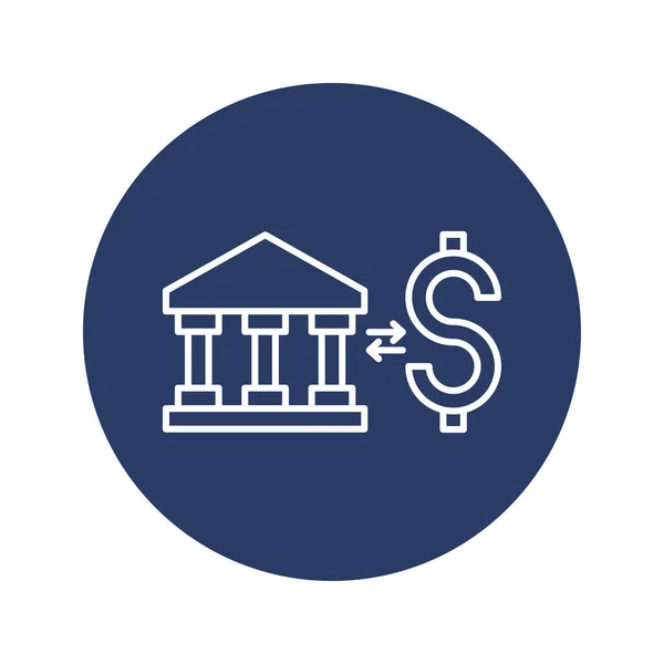 Financial Institution Money Lending Borrowing Icon — Stockvector