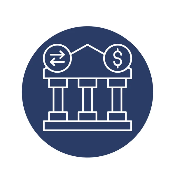 Financial Institution Money Lending Borrowing Icon — Stockvector