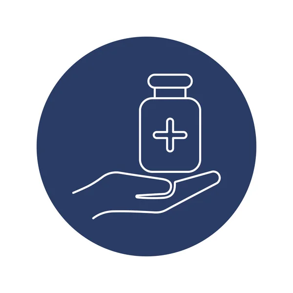 Health Care Medicine Hand Icon — Stockvektor