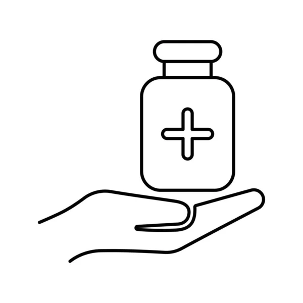 Health Care Medicine Hand Icon — Image vectorielle