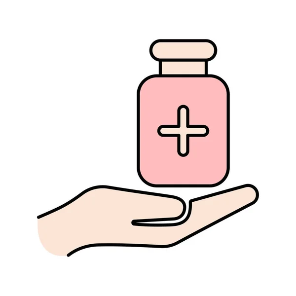 Health Care Medicine Hand Icon — Stockvector