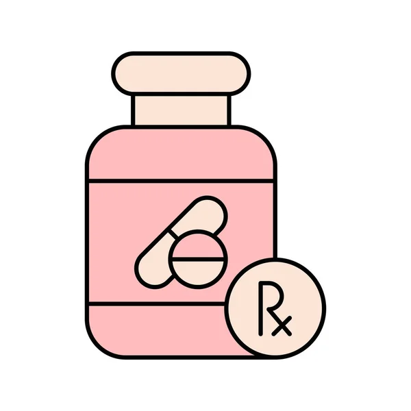 Health Medicine Tablet Bottle Icon — Stockvektor
