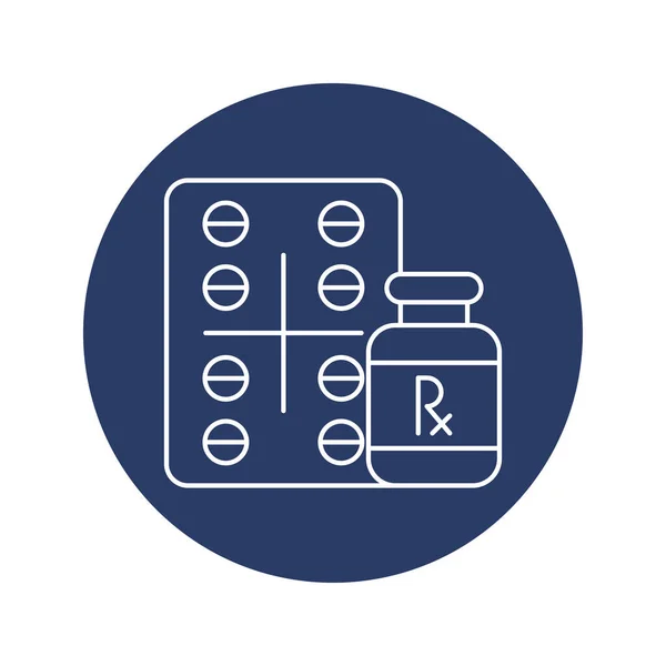 Health Medicine Tablet Bottle Icon — Stockvektor