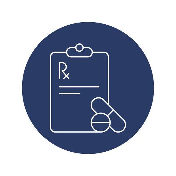 Health Medicine Prescription Icon — Image vectorielle