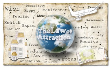 Law of Attraction on Paper clipart