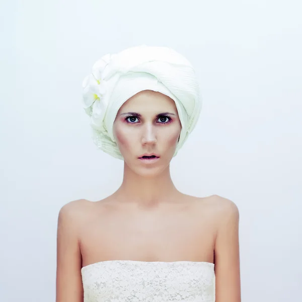 Beautiful portrait of a spa girl — Stock Photo, Image