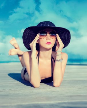 Tatil seksi kız portresi