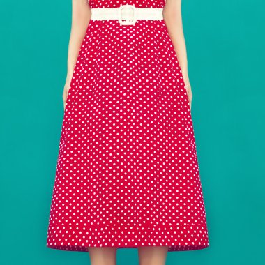 yakın çekim retro tarzı bir kızın portresi