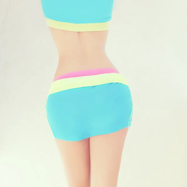 Fashion girls photo athletic body — Stock Photo, Image