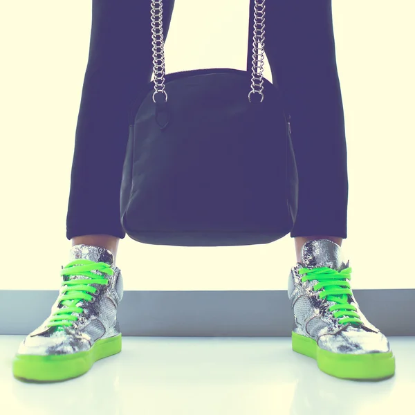 Zapatos de goma de moda glamorosa — Foto de Stock