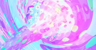 4K animasyon döngüsü. Soyut, renkli, soğuk bir arka plan. Tasarım ve müzik için ideal yaratıcı modern duvar kağıdı