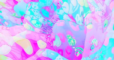 4K animasyon döngüsü. Soyut, renkli, soğuk bir arka plan. Tasarım ve müzik için ideal yaratıcı modern duvar kağıdı