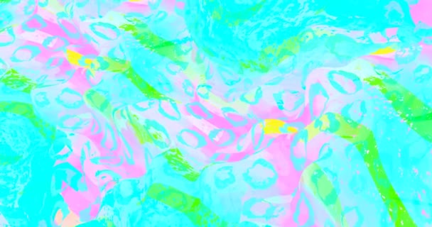 Animación Looped Fondo Frío Colorido Abstracto Papel Pintado Moderno Creativo — Vídeo de stock