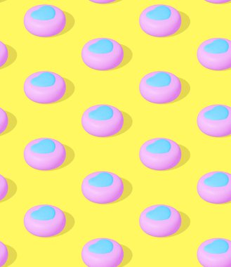 Kusursuz 3D eşölçülü model. Minimum tasarım. Kalp bisküvisi. Şeker dükkanı, Sevgililer Günü, doğum günü partisi konsepti