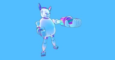 Minimum hareketli 3D sanat. Yaratıcı modern animasyon