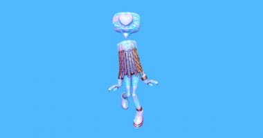 Minimum hareketli 3D sanat. Yaratıcı modern animasyon