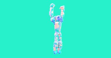 Minimum hareketli 3D sanat. Yaratıcı modern animasyon