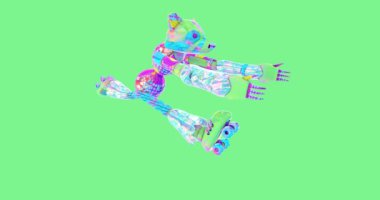 Minimum hareketli 3D sanat. Yaratıcı modern animasyon