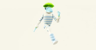 Minimum hareketli 3D sanat. Yaratıcı modern animasyon