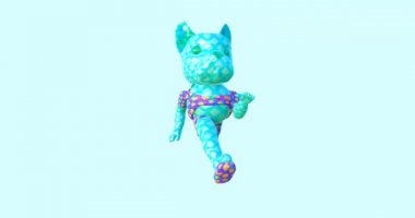 Minimum hareketli 3D sanat. Yaratıcı modern animasyon