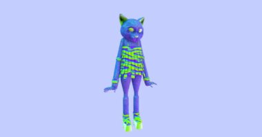 Minimum hareketli 3D sanat. Yaratıcı modern animasyon