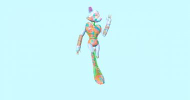 Minimum hareketli 3D sanat. Yaratıcı modern animasyon