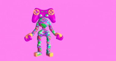 Minimum hareketli 3D sanat. Yaratıcı modern animasyon