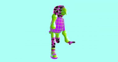 Minimum hareketli 3D sanat. Yaratıcı modern animasyon