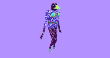 Minimum hareketli 3D sanat. Yaratıcı modern animasyon