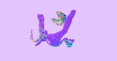 Minimum hareketli 3D sanat. Yaratıcı modern animasyon