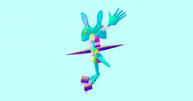 Minimum hareketli 3D sanat. Yaratıcı modern animasyon