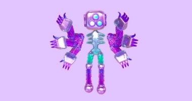 Minimum hareketli 3D sanat. Yaratıcı modern animasyon