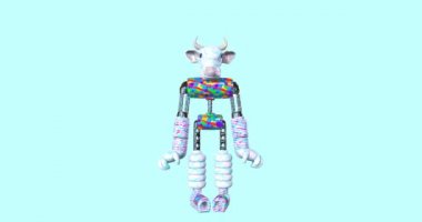 Minimum hareketli 3D sanat. Yaratıcı modern animasyon