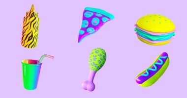 Minimum hareketli 3D sanat. Yaratıcı modern animasyon