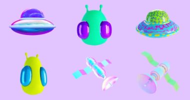 Minimum hareketli 3D sanat. Yaratıcı modern animasyon