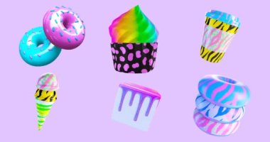 Minimum hareketli 3D sanat. Yaratıcı modern animasyon