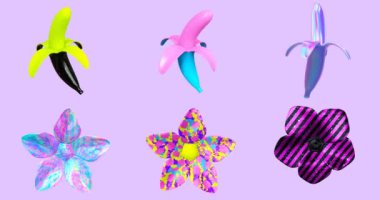 Minimum hareketli 3D sanat. Yaratıcı modern animasyon