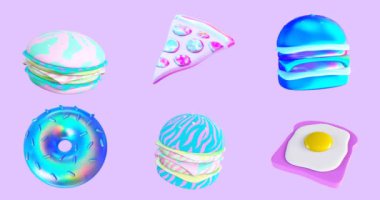 Minimum hareketli 3D sanat. Yaratıcı modern animasyon