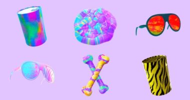 Minimum hareketli 3D sanat. Yaratıcı modern animasyon