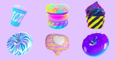 Minimum hareketli 3D sanat. Yaratıcı modern animasyon