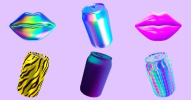 Minimum hareketli 3D sanat. Yaratıcı modern animasyon