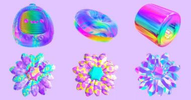 Minimum hareketli 3D sanat. Yaratıcı modern animasyon