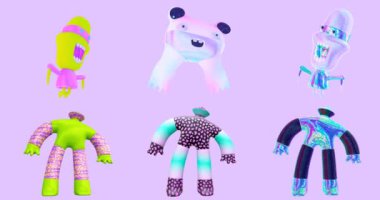 Minimum hareketli 3D sanat. Yaratıcı modern animasyon