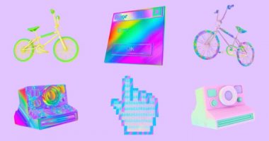 Minimum hareketli 3D sanat. Yaratıcı modern animasyon