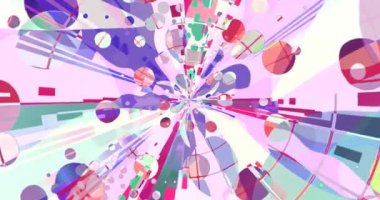 Minimum hareketli 3D sanat. Yaratıcı modern animasyon