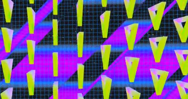 Looped Κινούμενα Σχέδια Αφηρημένο Πολύχρωμο Φόντο Chill Γεωμετρία Ιδανική Δημιουργική — Αρχείο Βίντεο