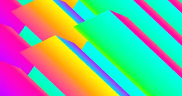 Animações Loop Fundo Colorido Abstrato Geometria Frio Papel Parede Moderno — Vídeo de Stock